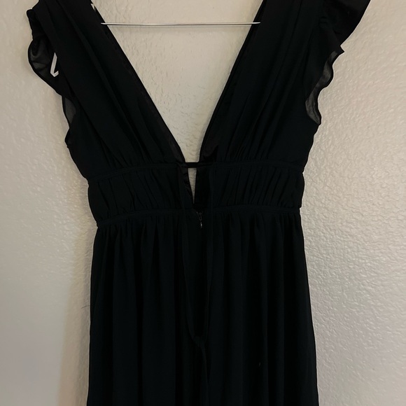NWOT I’m All Yours Black Ruffled Maxi Dress - Picture 5 of 7